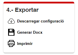 Captura del menú esquerra de la guia metodològica
